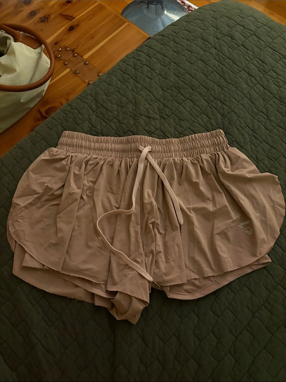 Women's Dusty Rose Athletic Shorts with Drawstring